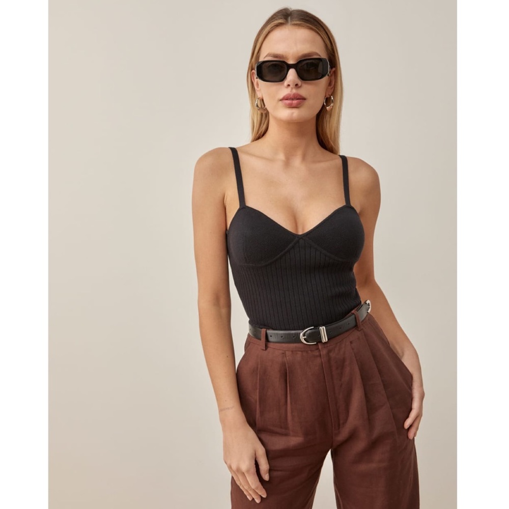 Reformation Silvana Ribbed Sweater Tank NWT